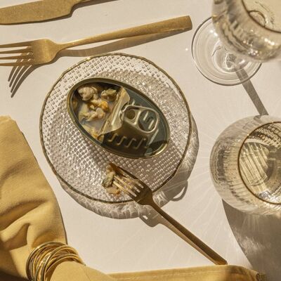 Set of 6 Nadine wine glasses with gold rim · Deco ·