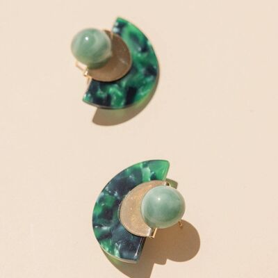 Pendientes Dama Esmeralda · Hamptons ·