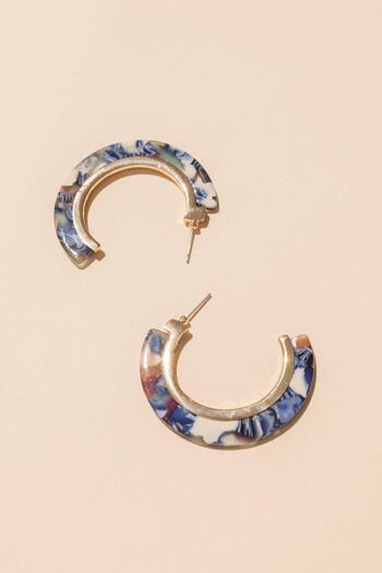 Boucles d'oreilles bleues Bree Hamptons 1