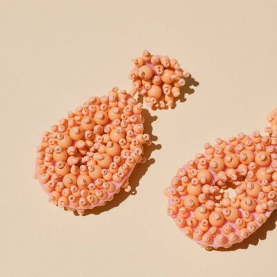 Boucles d'oreilles Vivian Corail Hamptons