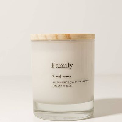 Message Family scented candle Deco