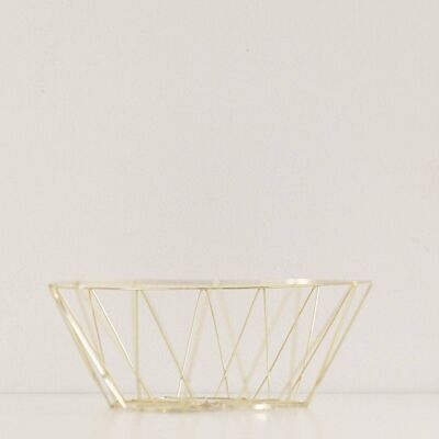 Golden Wire Basket Beatrice Deco