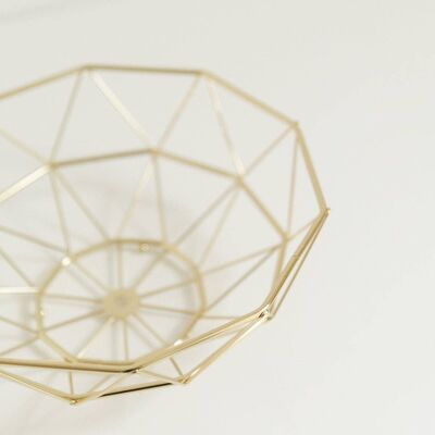 Vanesa Golden Wire Basket Deco