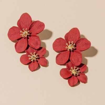 Boucles d'Oreilles Orchidée Cerise · Rivera ·