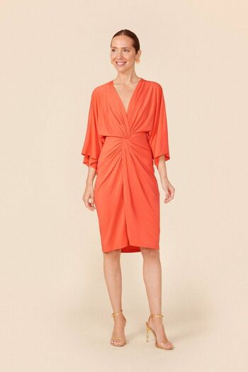 Cher robe tangerine Hamptons 2