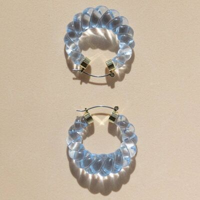 Glossy Lola Blue Earrings Wisteria