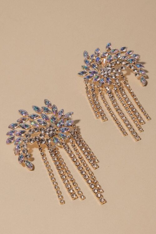 Pendientes Chandelier Moonstone · Wisteria ·