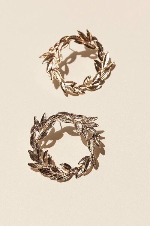 Pendientes Leaf Round Boho · Rivera ·