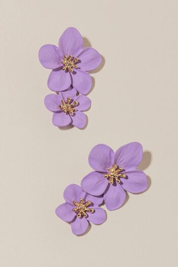 Boucles d'Oreilles Orchidée Lilas · Rivera · 1