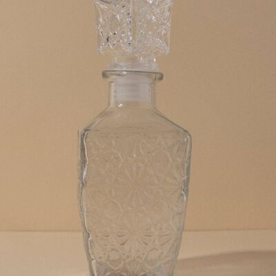 Pam Carved Glass Bottle / Vase Deco
