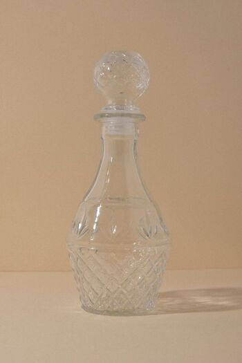 Déco bouteille / vase en verre sculpté Mindy 1