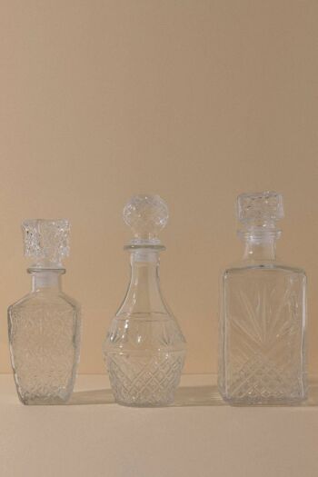 Déco bouteille / vase en verre sculpté Mindy 2