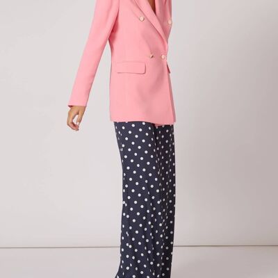 Lyn Polka Dot Navy/B Trousers Iconics