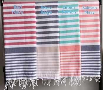 SERVIETTE DE PLAGE TURQUE EN COTON, PLAGE, SERVIETTE, SÉCHAGE RAPIDE 23