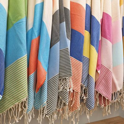 Serviette de plage turque - Serviette en coton Quickdry Colorful Towels