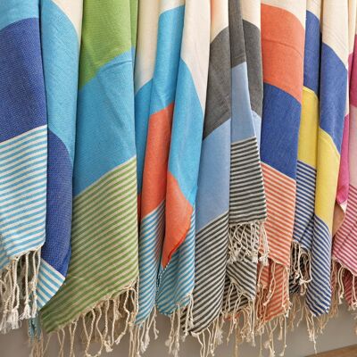 Serviette de plage turque - Serviette en coton Quickdry Colorful Towels