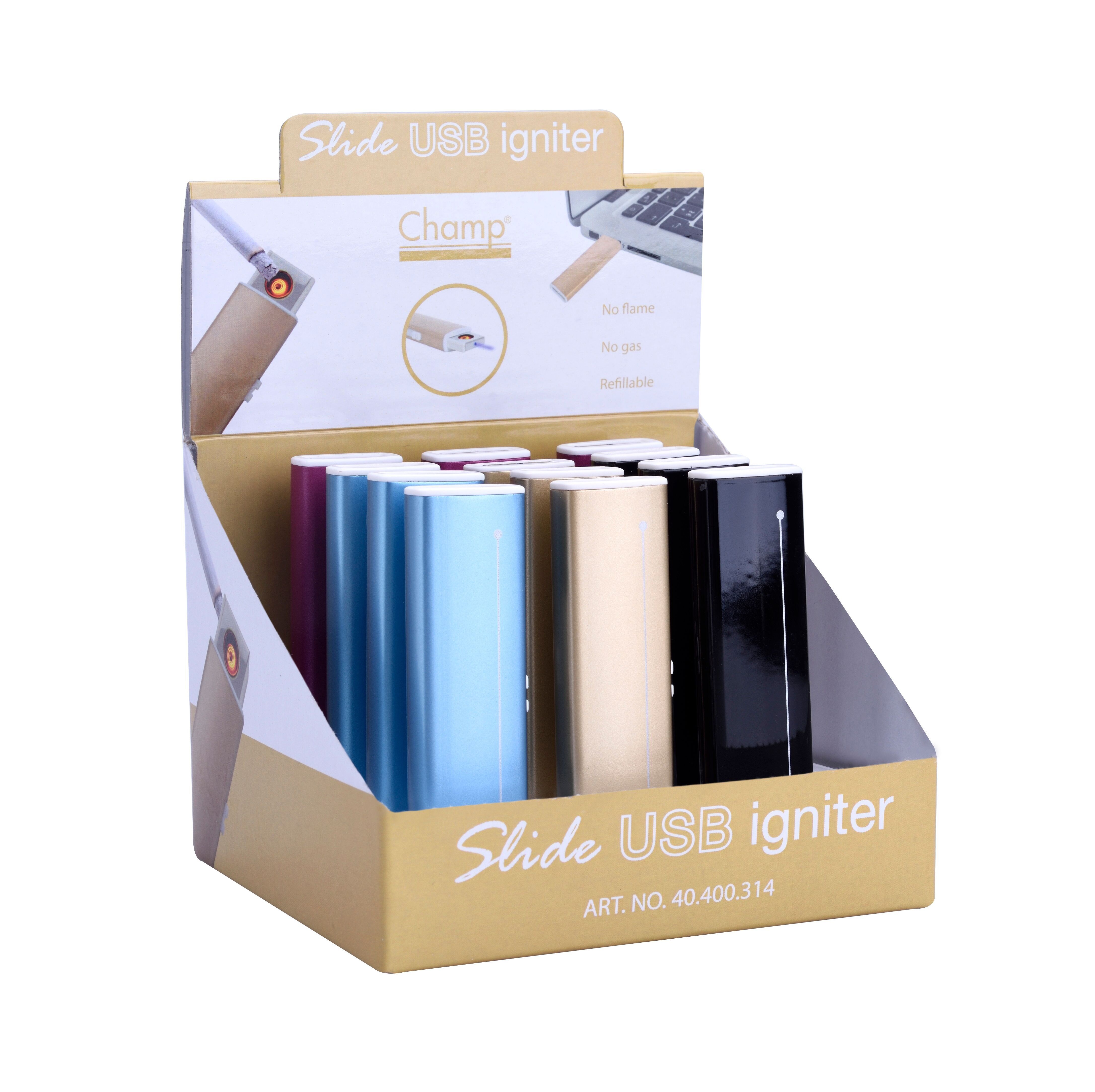 CHAMP lighter SLIDE DOUBLE COIL USB IGNITER DL12