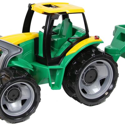GIGA TRUCKS Traktor mit Frontlader & Anhänger, Schaukarton