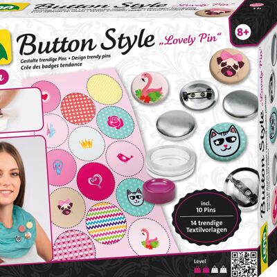 Button Style "Lovely Pin", Faltschachtel°