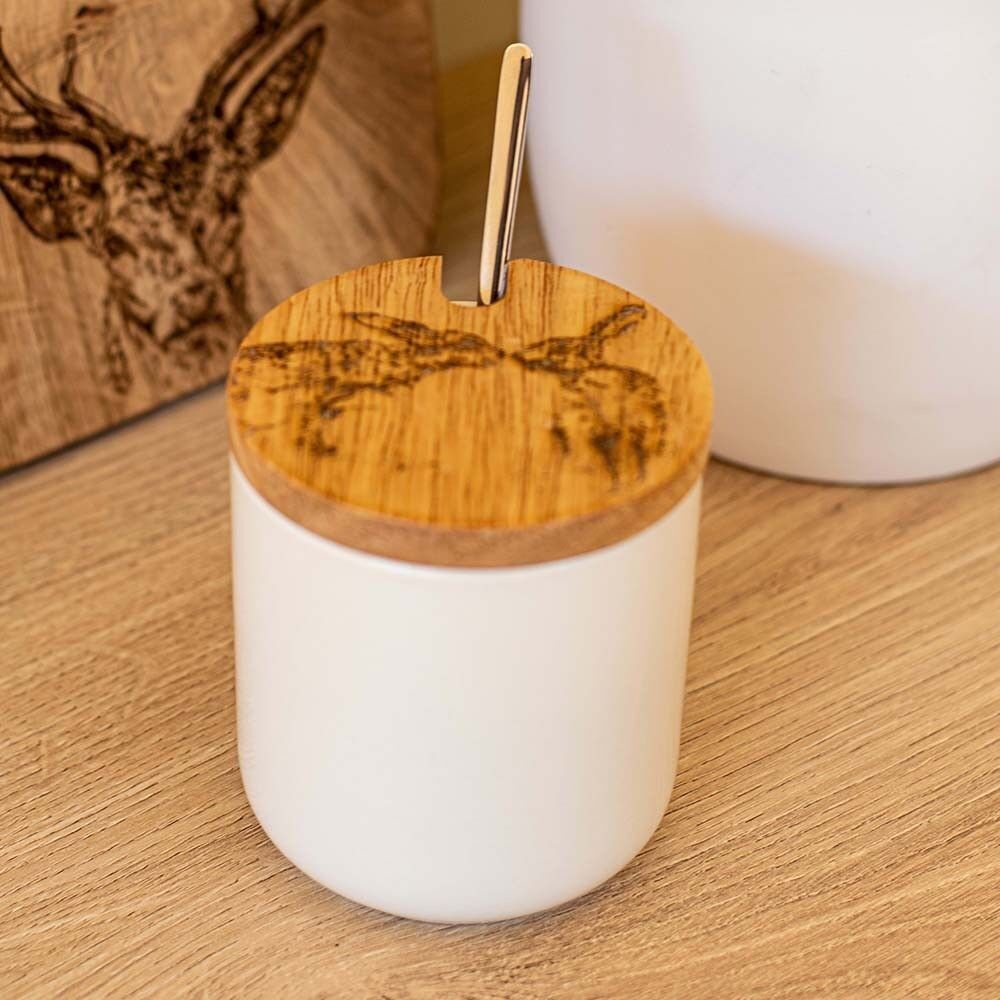 Set barattolo e cucchiaio - Lepre che bacia