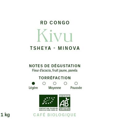 Café du Congo Bio – Grains 1kg – Kivu