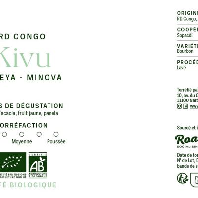 Café du Congo Bio – Grains 1kg – Kivu
