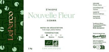 Café d’Ethiopie Bio – Grains 1kg – Nouvelle Fleur 1