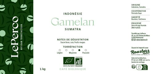 Café d’Indonésie Bio – Grains 1kg – Gamelan