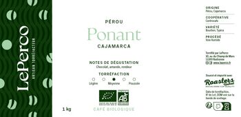 Café du Pérou Bio – Grains 1kg – Ponant 1