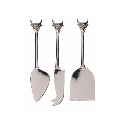 3 Cheese Knives - Highland Cow