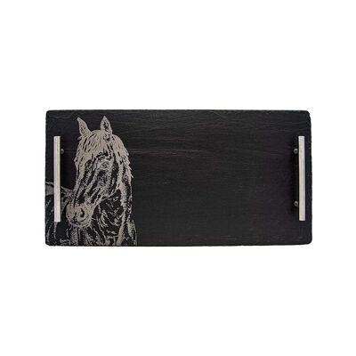 Slate Serving Tray - Large - Horse Portrait