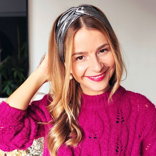 Headband IRISÉ ARGENT / polyester brillant