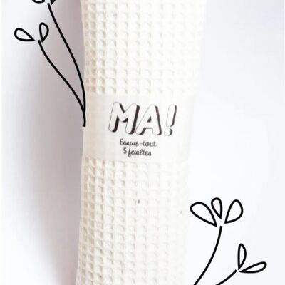 Honeycomb paper towel with snaps x5 ECRU
