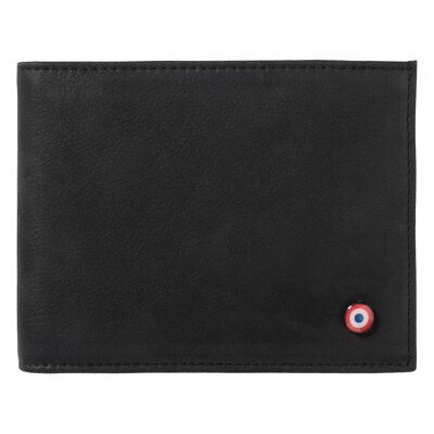 Italian Arthur Nubuck leather wallet Black it's black