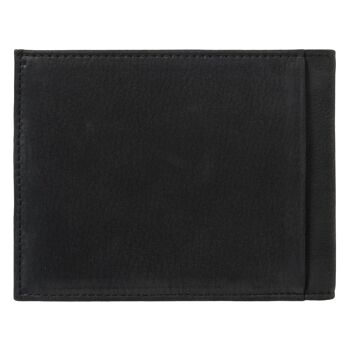 Portefeuille Italien Arthur cuir Nubuck Noir c'est noir 2