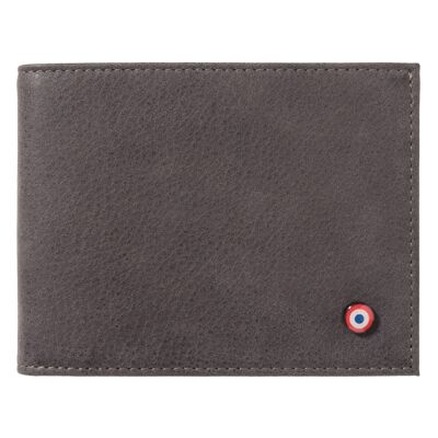 Arthur Italian wallet Nubuck gray Nubuck leather