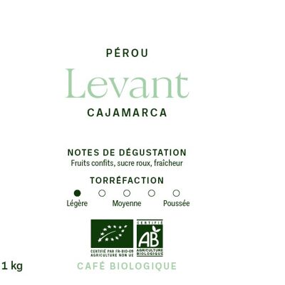 Café de Perú Miel Orgánico – Granos 1kg – Levante