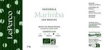 Café du Guatemala Bio – Grains 1kg – Marimba