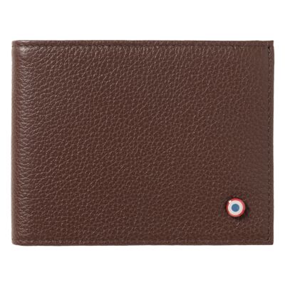 Arthur Italian Wallet Grained Leather Burnished Earth