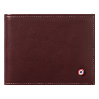 Arthur Italian Wallet Smooth Leather Red Vine