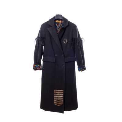 cappotto piume personalizzato nero-1