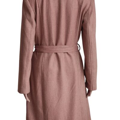 Coat for women with herringbone pattern pink