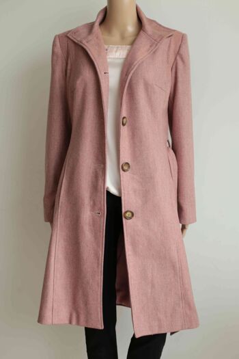 Manteau pour femme avec motif à chevrons rose 2