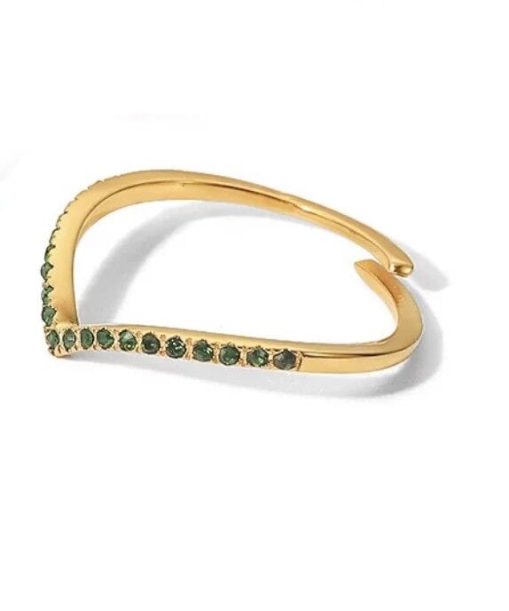 Anello Caro in acciaio inossidabile verde