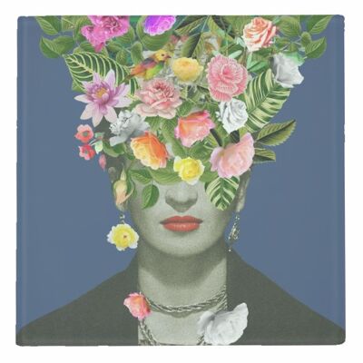 COASTERS, FRIDA FLORAL BLUE BY FRIDA FLORAL STUDIO