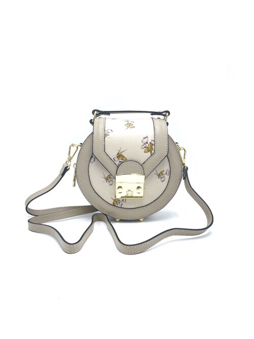 Printed palmellato genuine leather handbag for women art. 320.412-1