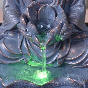 Fontaine d'Intérieur - Sutra - Bouddha Méditation - Lumière Led Colorée - Déco Zen Salon Chambre - Porte-Bonheur 6