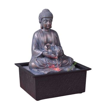 Fontaine d'Intérieur - Sutra - Bouddha Méditation - Lumière Led Colorée - Déco Zen Salon Chambre - Porte-Bonheur 8