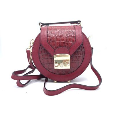 Printed palmellato genuine leather handbag for women art. 320.412-2