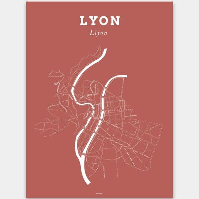 Le Bon Plan Poster - Lyon Terracotta